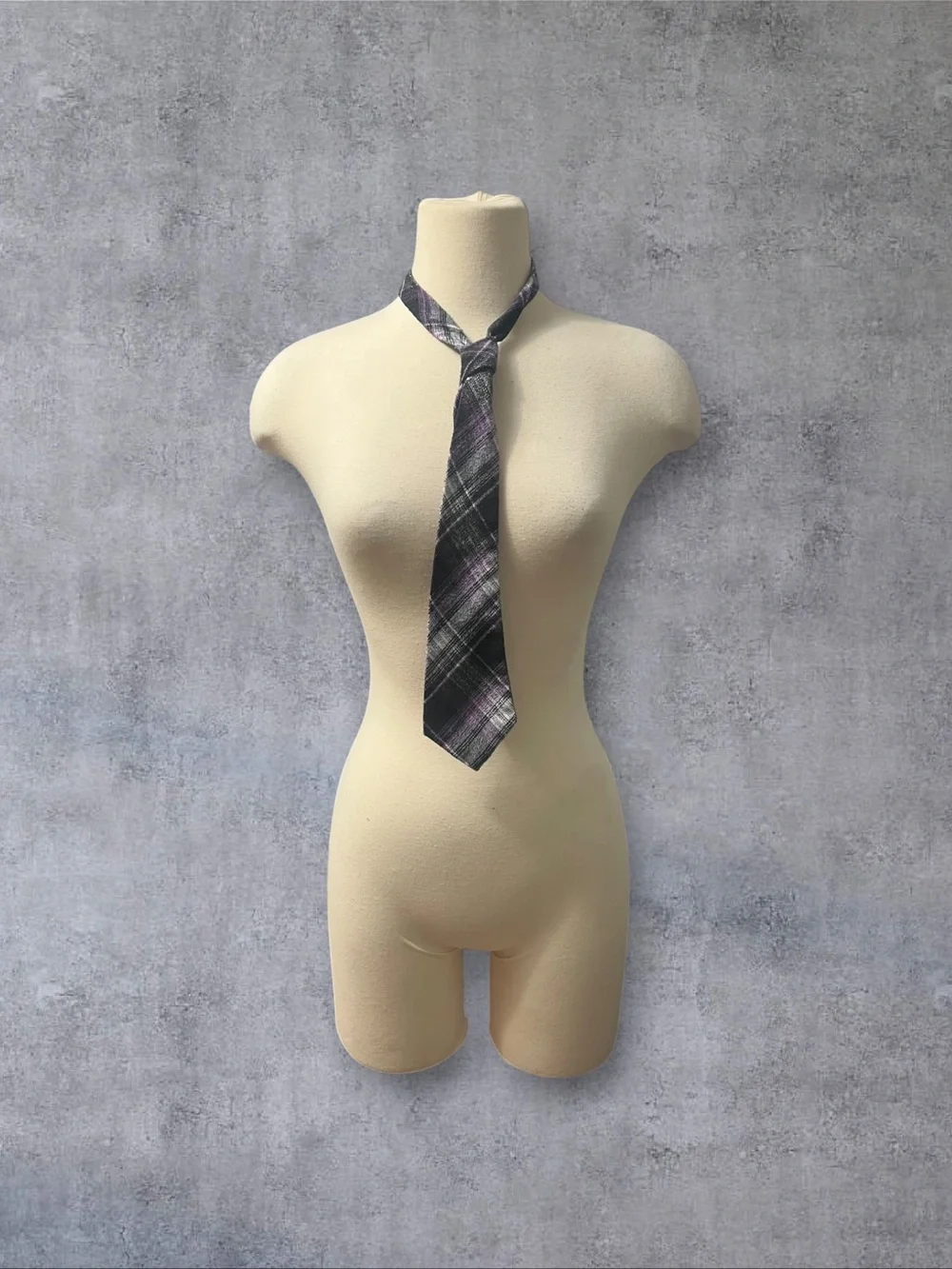 Purple & Black Youth Plaid Tie